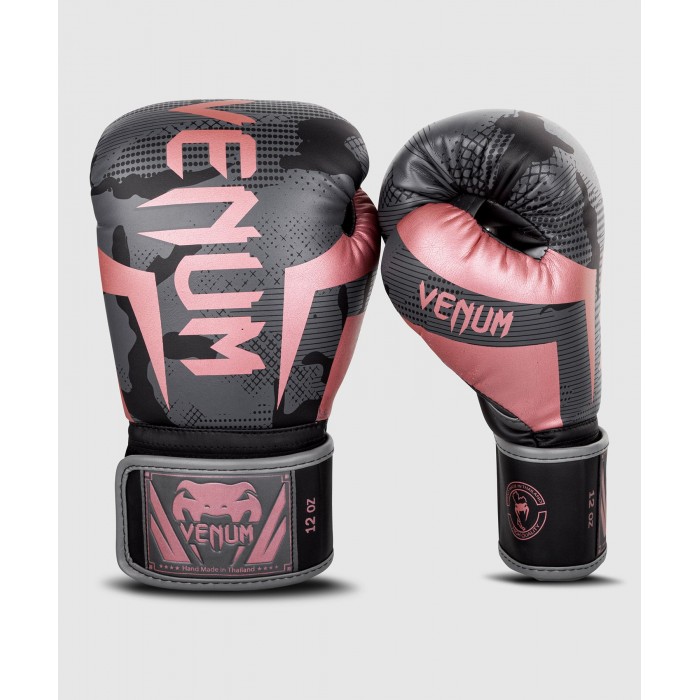 Боксови ръкавици - Venum Elite Boxing Gloves - Black/Pink Gold​